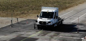 Crash test barrera antivehículo - inicio del impacto
